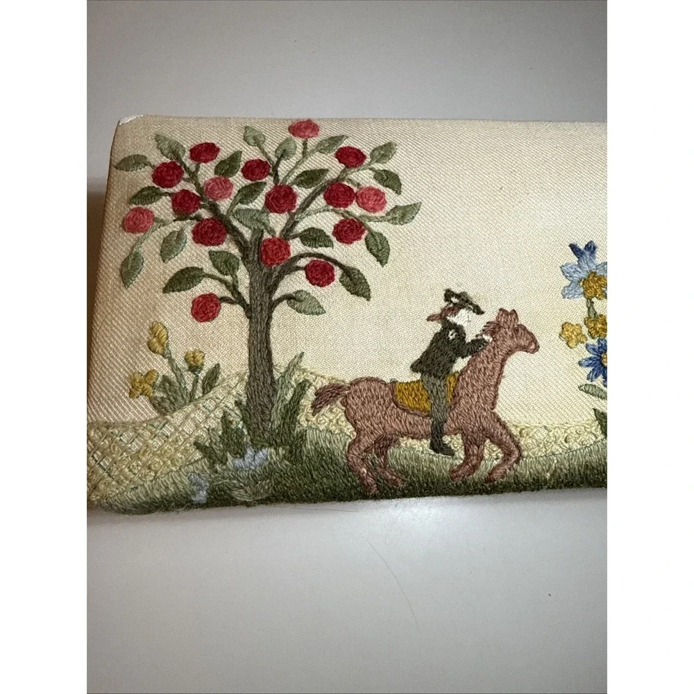 Vintage needlepoint footstool